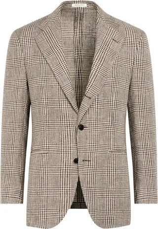 Mid-brown linen blazer